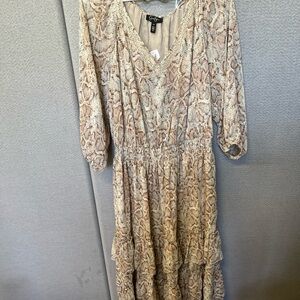 Jessica Simpson full length snake print dress new tags attached size 1X